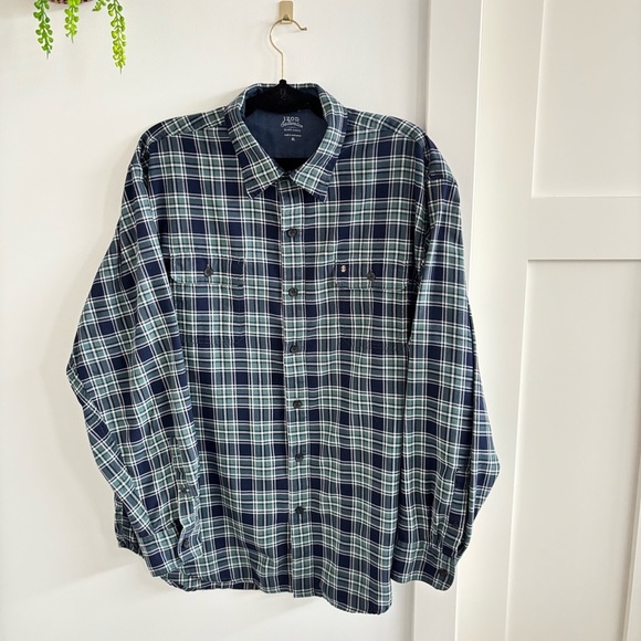 IZOD Saltwater Men's Relaxed Classics Long Sleeve Plaid Button Down XL - Picture 1 of 8